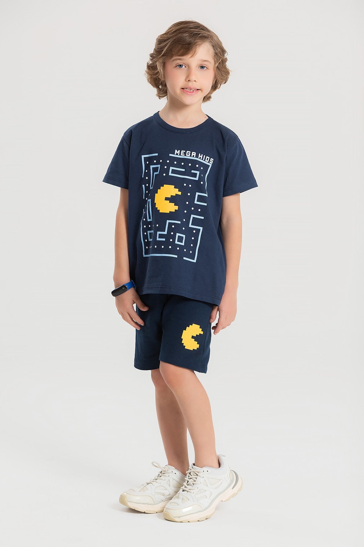 Conjunto Infantil Verão Masculino Play PacMan - Marinho