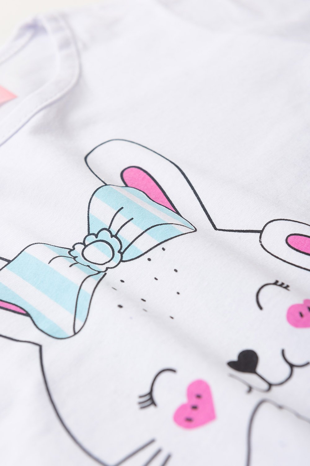 Conjunto Infantil Meia Estação Feminino Bunny Faella - Branco