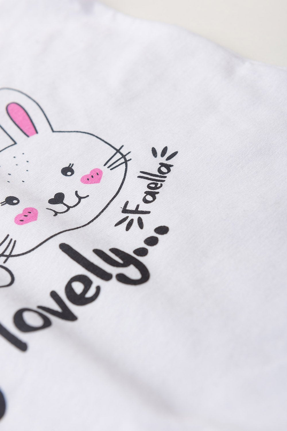 Conjunto Infantil Meia Estação Feminino Bunny Faella - Branco