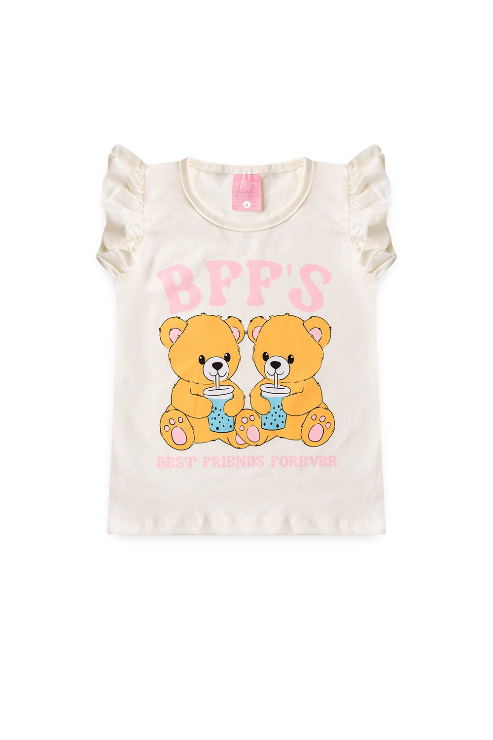 Conjunto Infantil Verão Feminino BFF'S - Off White