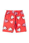Conjunto Infantil Menina Corações Verão Branco