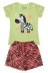 Conjunto Infantil Menina Zebrinha Verão Verde
