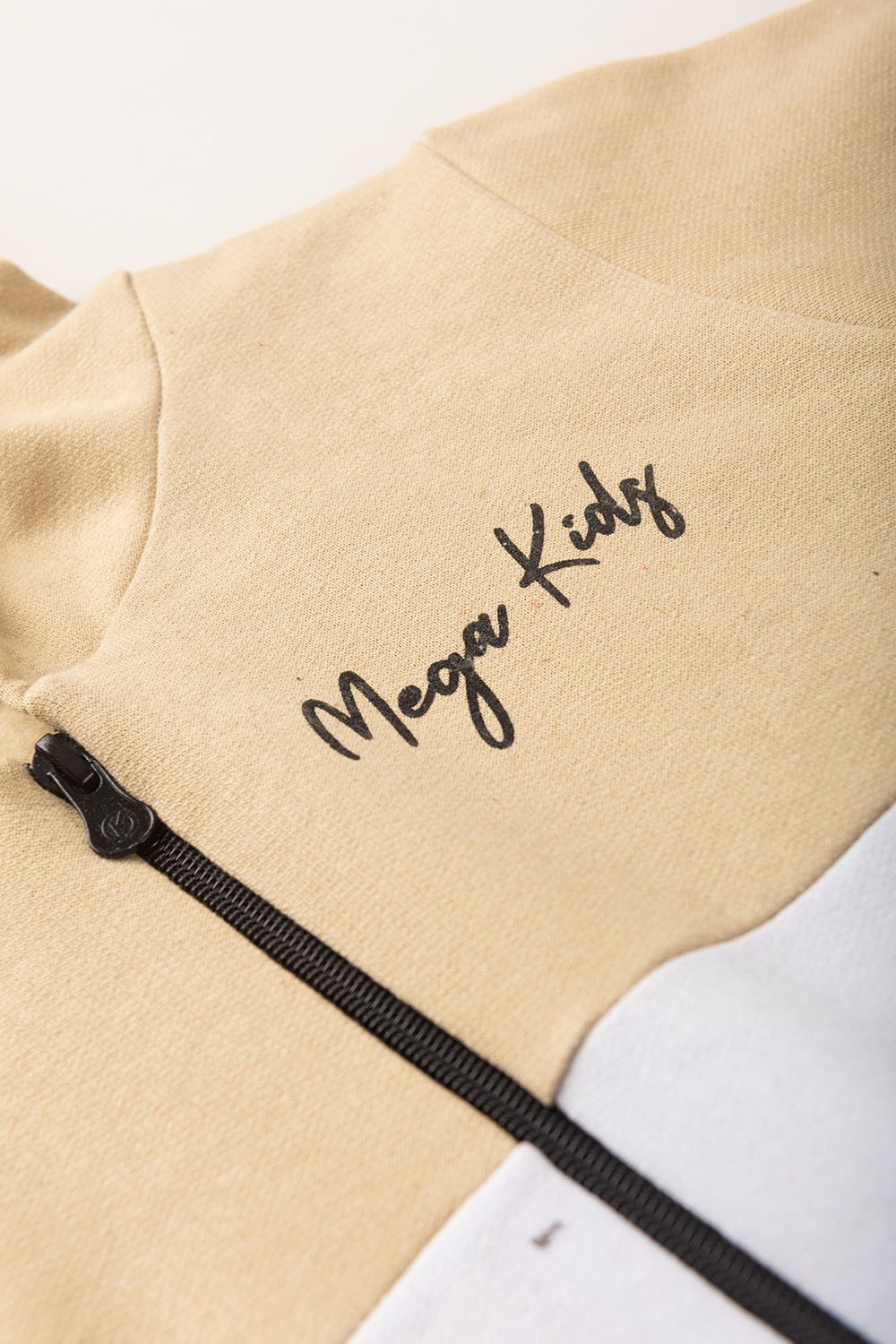 Conjunto Moletom Peluciado Infantil Masculino Mega Kids Listras - Bege