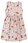 Vestido Regata Infantil Menina Capivara Off White