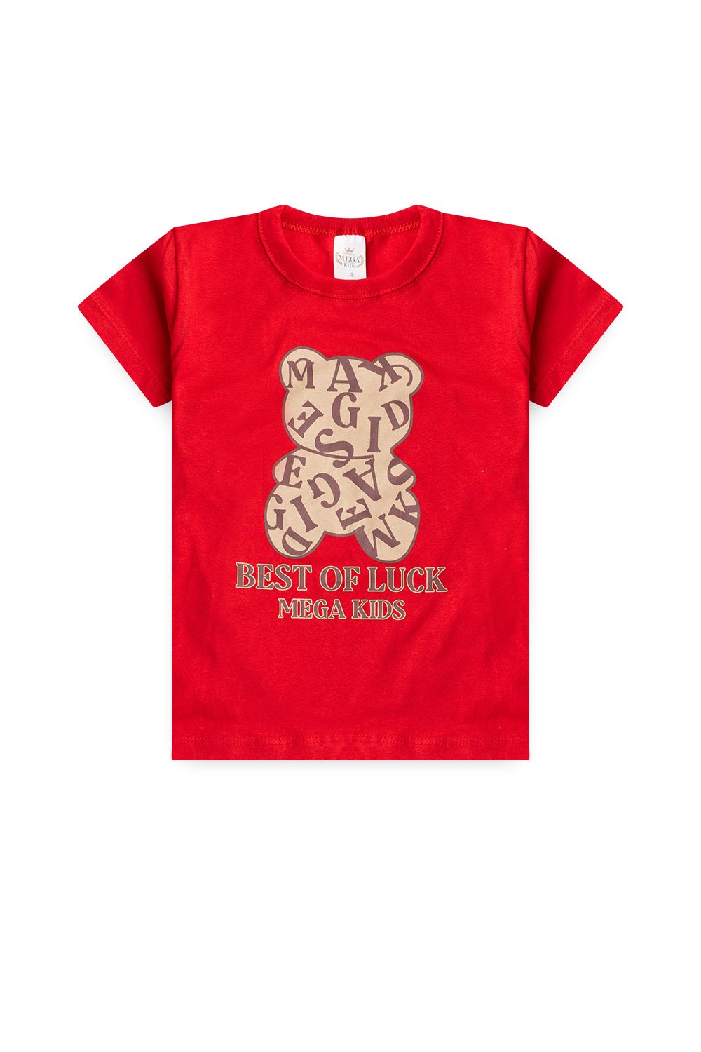 Conjunto Infantil Verão Masculino Ursinho Mega Kids - Vermelho