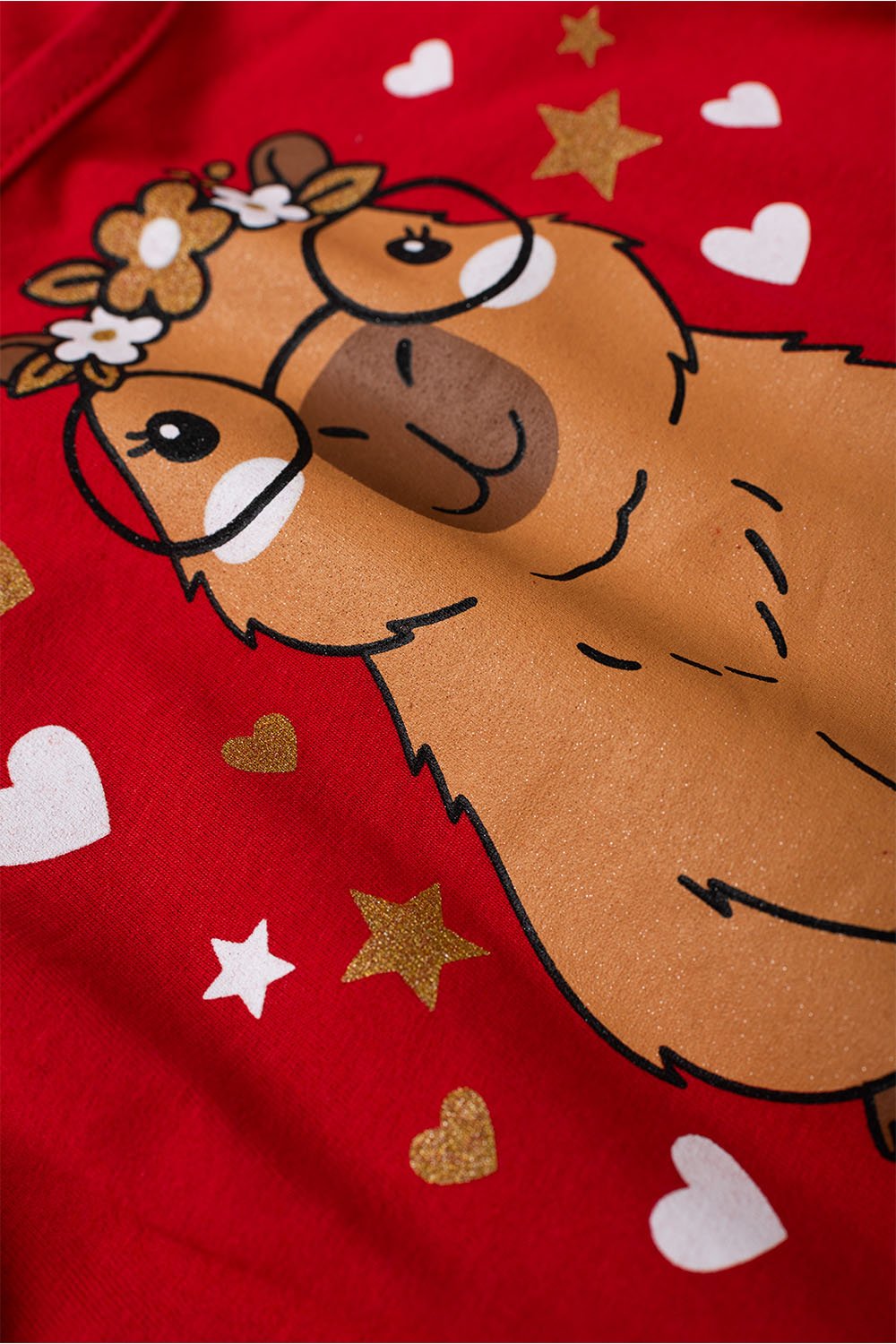 Conjunto Infantil Meia Estação Feminino Capivara - Vermelho