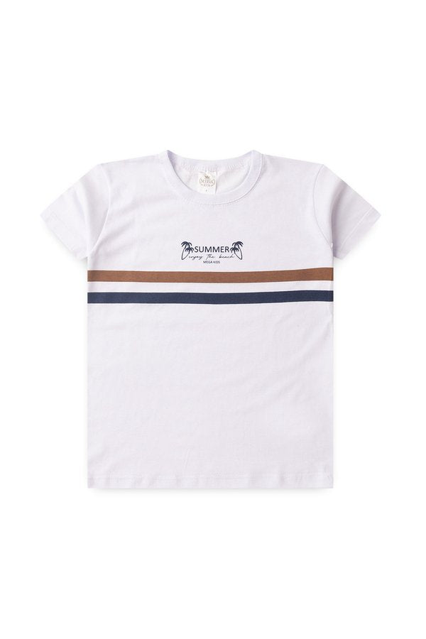 Conjunto Infantil Verão Masculino Summer - Branco