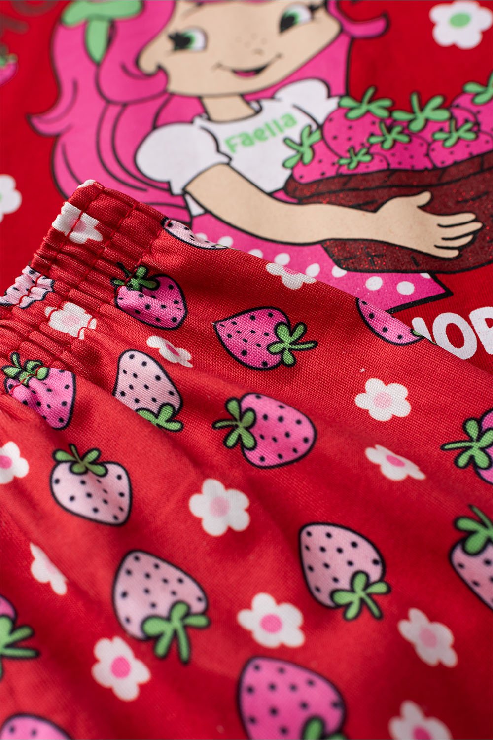 Conjunto Infantil Meia Estação Feminino Moranguinho - Vermelho
