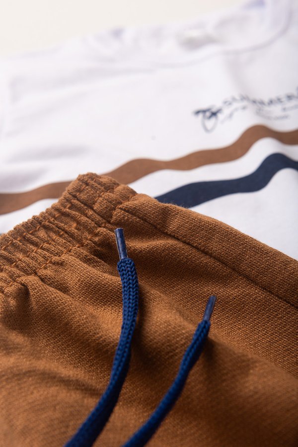 Conjunto Infantil Verão Masculino Summer - Branco