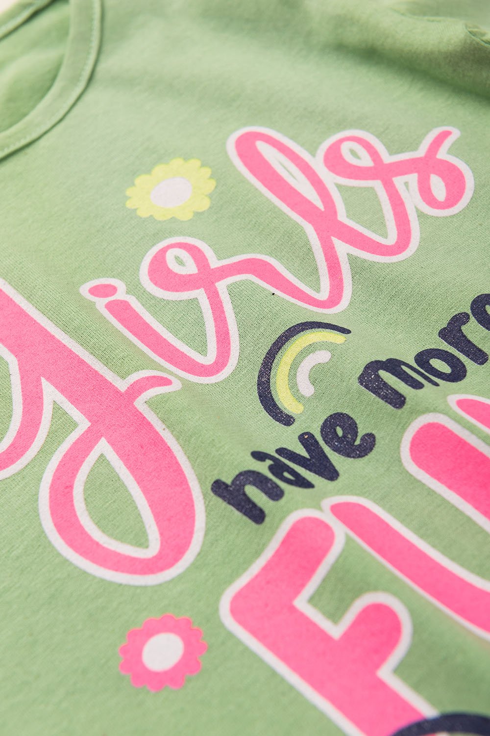 Conjunto Infantil Meia Estação Feminino Girls Fun - Verde