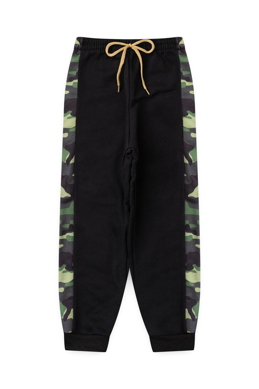 Conjunto Moletom Peluciado Infantil Masculino Camuflado - Preto