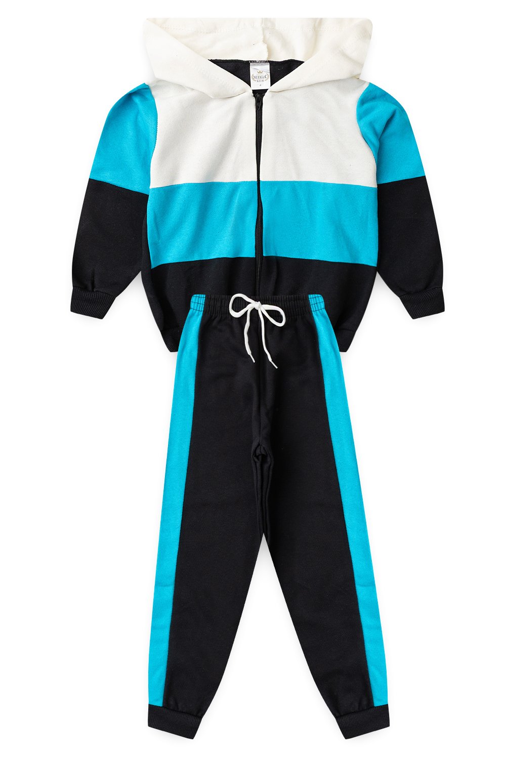Conjunto Moletom Peluciado Infantil Masculino Recortes - Royal