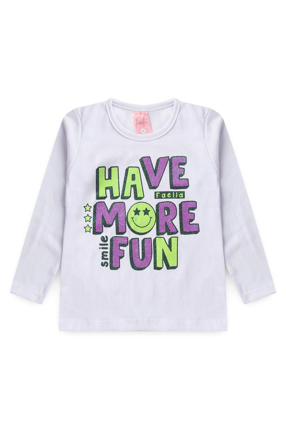 Conjunto Infantil Meia Estação Feminino Have More Fun - Branco