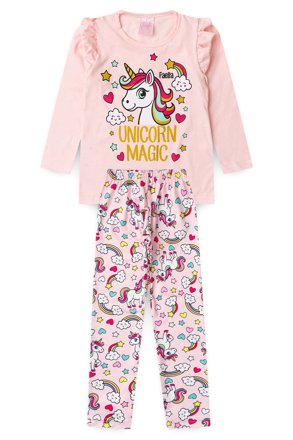 Conjunto Infantil Meia Estação Feminino Unicorn Magic - Rosa