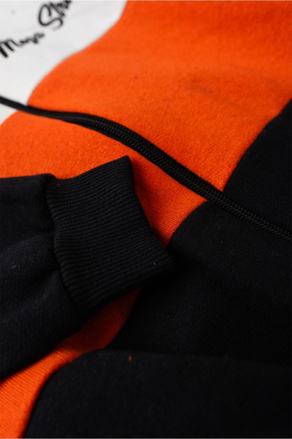 Conjunto Moletom Peluciado Infantil Masculino Recortes - Laranja