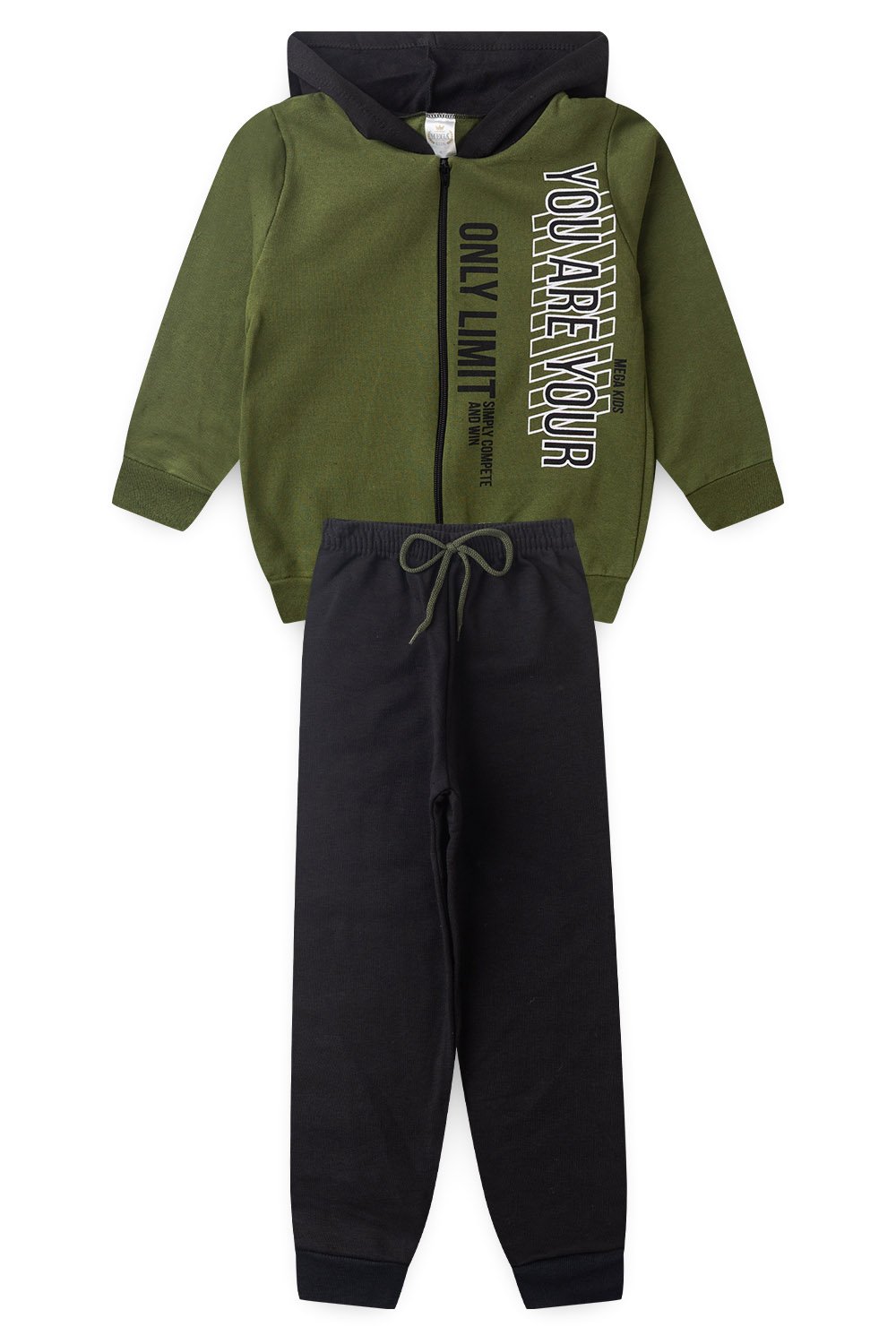 Conjunto Moletom Peluciado Infantil Masculino You are Your - Verde