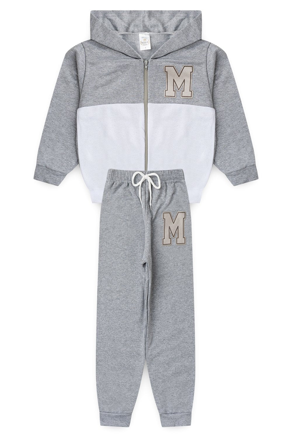 Conjunto Moletom Peluciado Infantil Masculino Mega Kids - Mescla