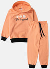 Conjunto Infantil Menina Moletom Life Is Good Sunset 0320 - Laluna