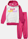 Conjunto Infantil Menina Moletom Love Pink 0201 - Laluna