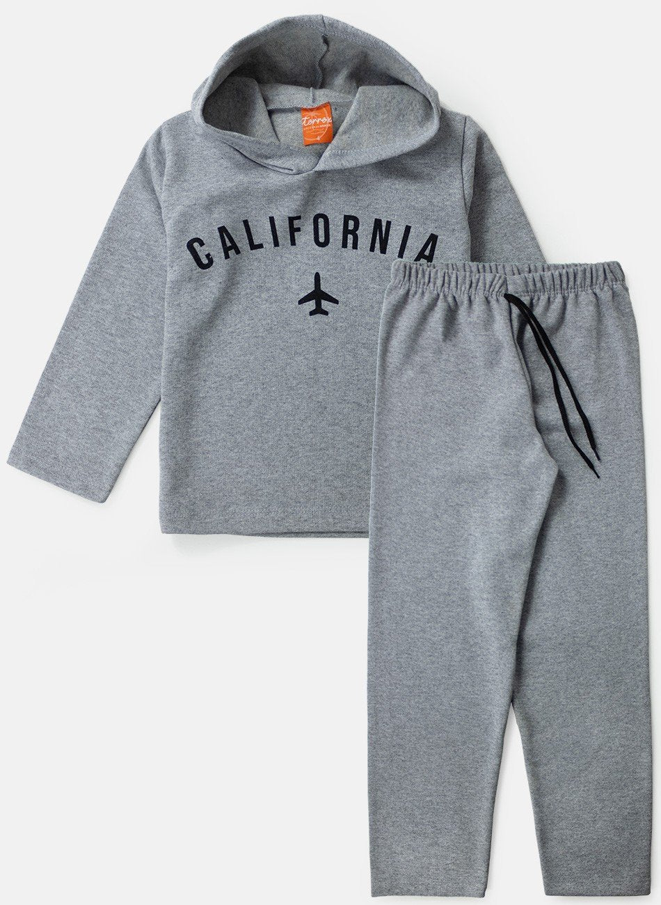 Conjunto Infantil Menino Moletom California Mescla 0662 - Torrox