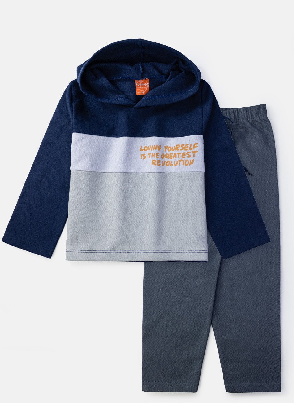 Conjunto Infantil Menino Moletom Loving Yourself Marinho 0684 - Torrox