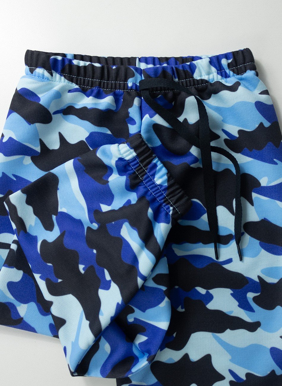 Conjunto Infantil Meia Estação Masculino com Capuz Cool Boy Preto/Azul 0154 - Keki Boys