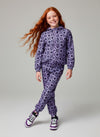 Conjunto Infantil Menina Corta Vento C/Capuz Florido Lilás 0185 - Laluna