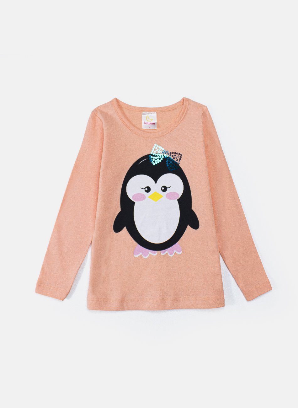 Conjunto Infantil Menina Meia Estação Pinguim 352 - Laluna