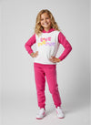 Conjunto Infantil Menina Moletom Love Pink 0201 - Laluna