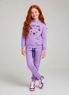 Conjunto Infantil Menina Moletom Sweet Bear Lilás 0382 - Laluna