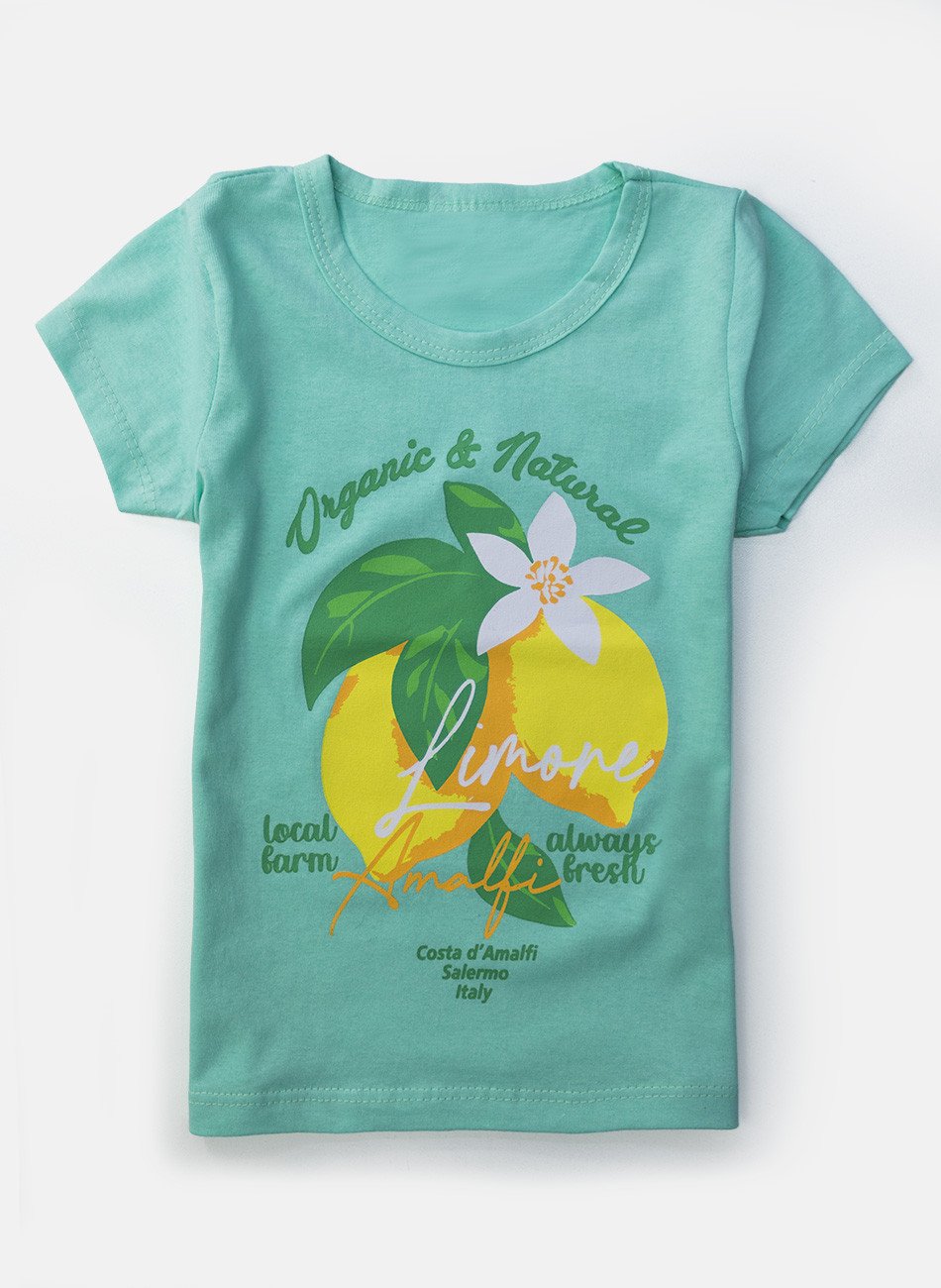 Conjunto Infantil Menina Limone Verde Água 236 - Laluna