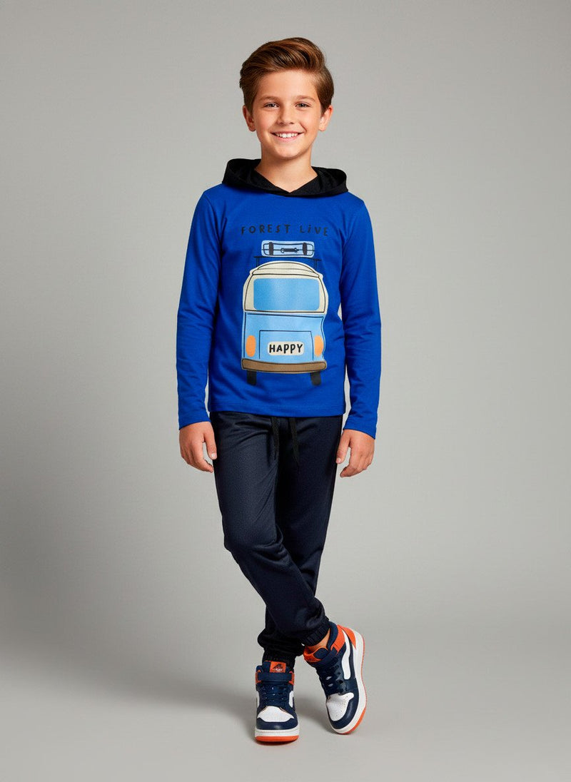 Conjunto Infantil Menino Meia Estação C/Capuz Happy Royal 0321 - Keki Boys