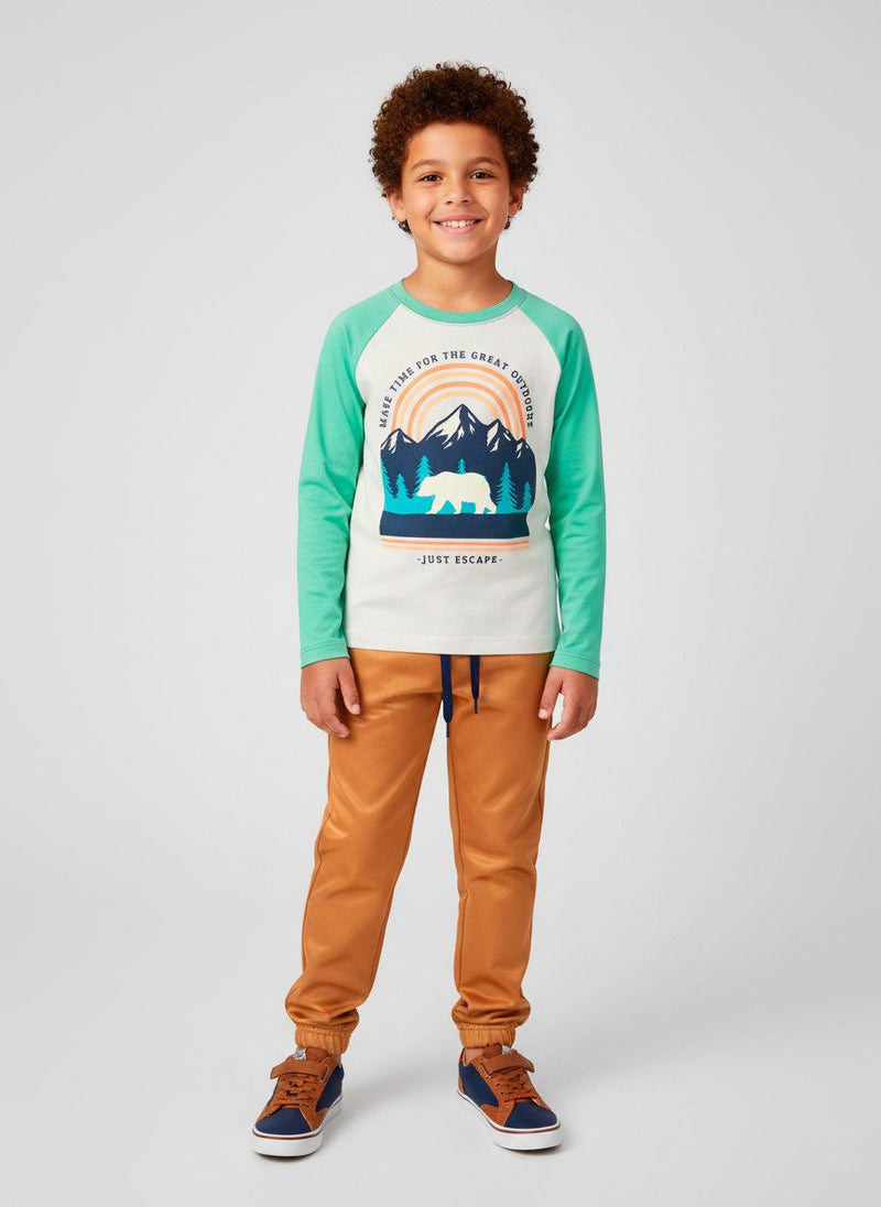 Conjunto Infantil Menino Meia Estação Make Time Caqui 578 - Keki Boys