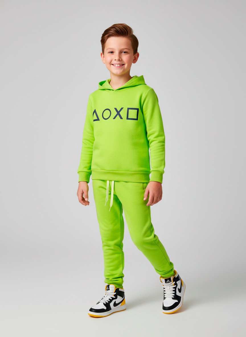 Conjunto Infantil Menino Moletom Game Verde 0665 - Torrox