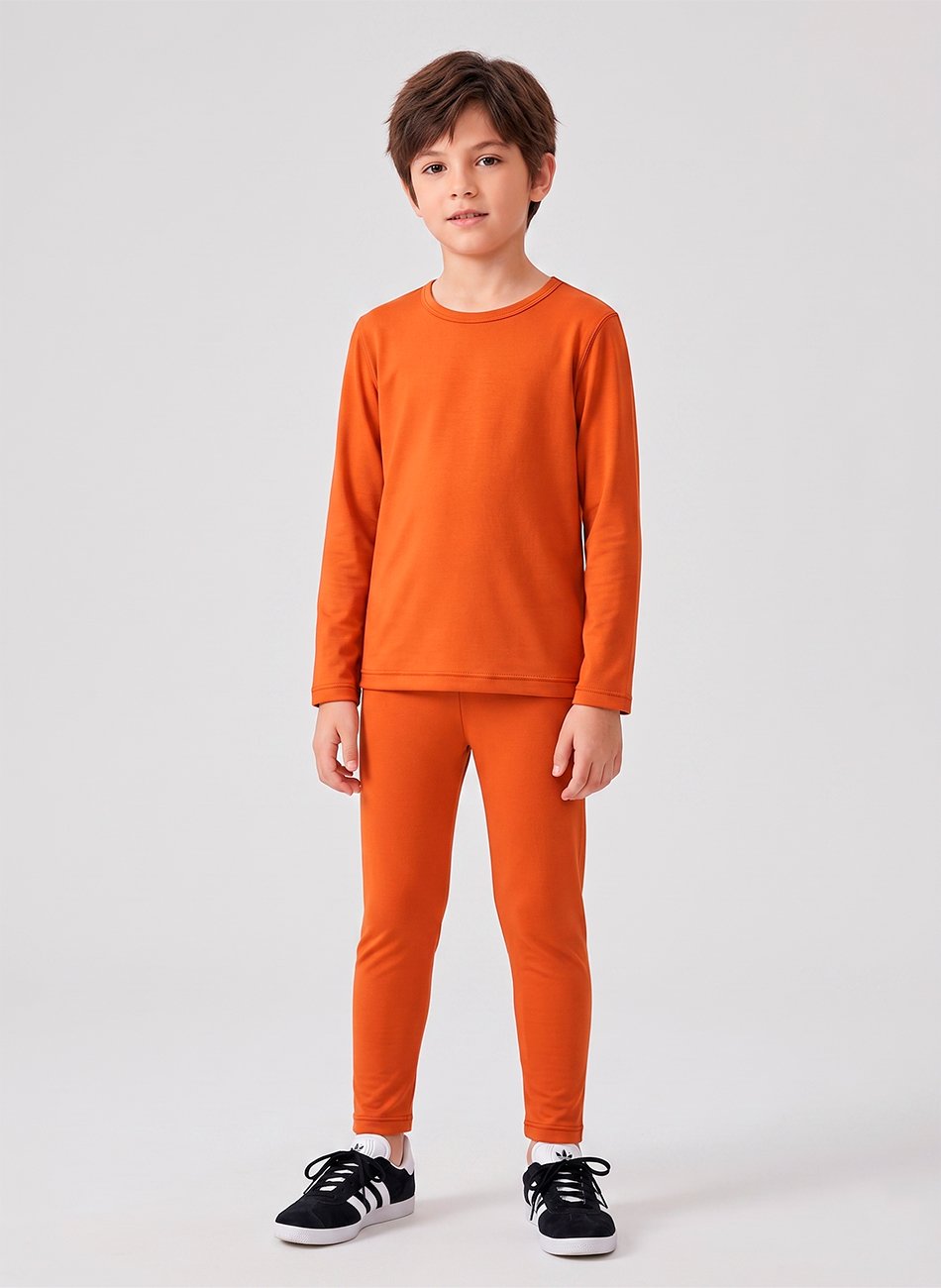 Conjunto Infantil Unissex Térmico Laranja 0203 - Laluna