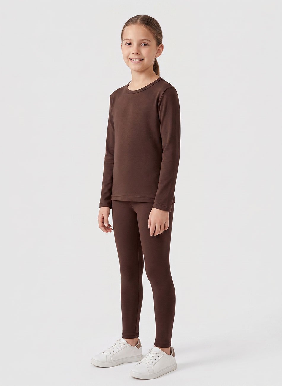 Conjunto Infantil Unissex Térmico Marrom 0203 - Laluna