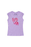 Conjunto Infantil Menina Elefante Verão Lilás