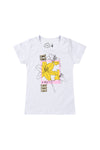 Conjunto Infantil Menina Flower Verão Branco