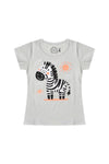Conjunto Infantil Menina Zebrinha Verão Cinza