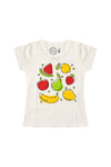 Conjunto Infantil Menina Frutinha Verão Off White