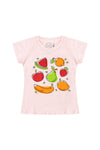 Conjunto Infantil Menina Frutinhas Verão Rosa Bebê
