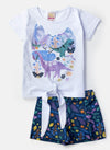 Conjunto Infantil Menina Dino Branco 0357 - Laluna
