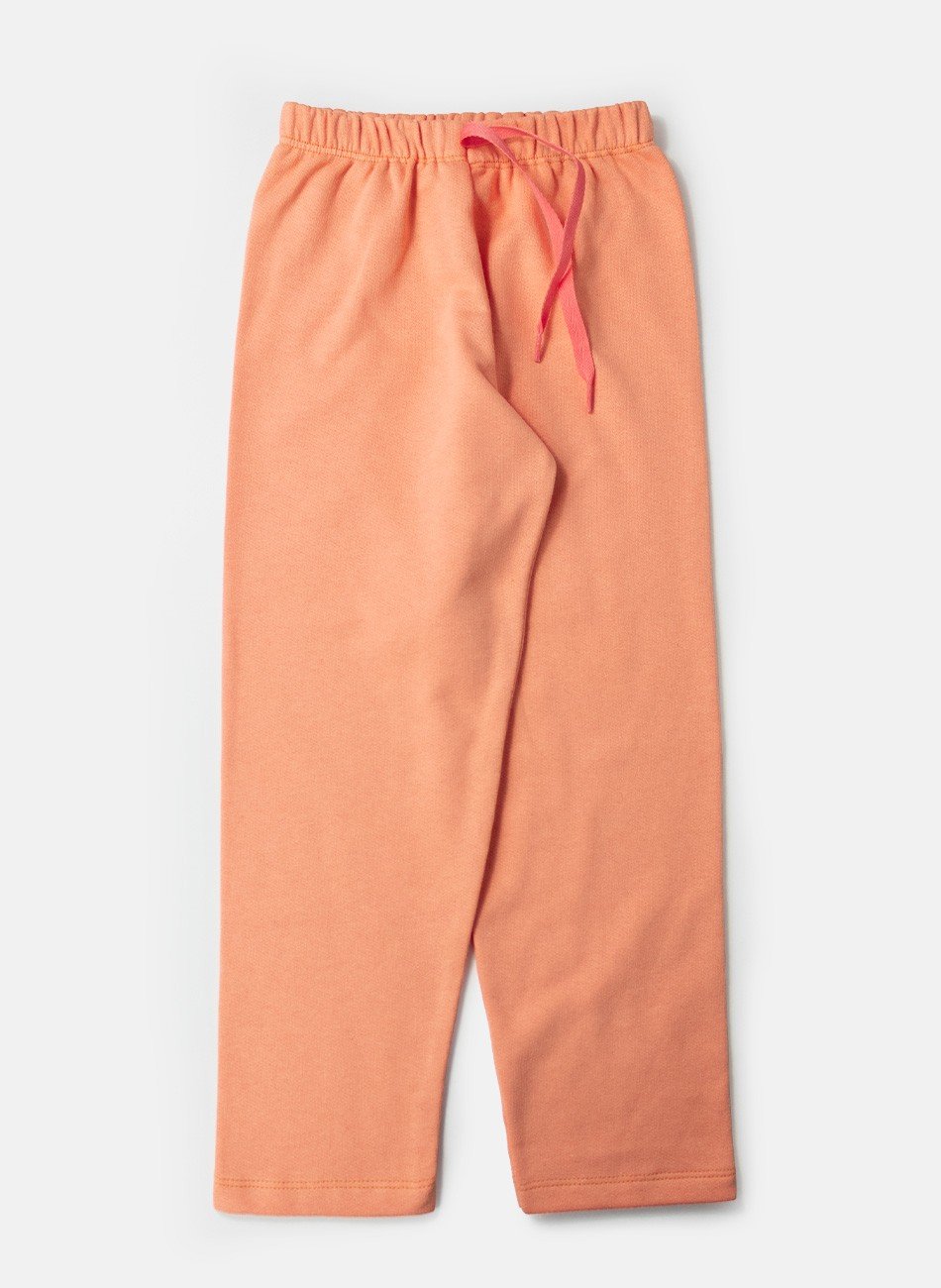 Conjunto Infantil Menina Moletom Óculos Pêssego 0380 - Laluna