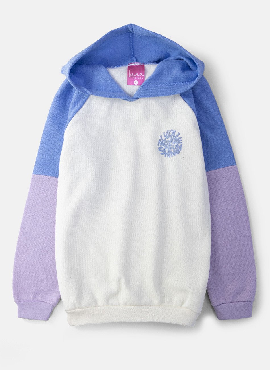 Conjunto Infantil Menina Moletom You Are Azul 0440 - Laluna