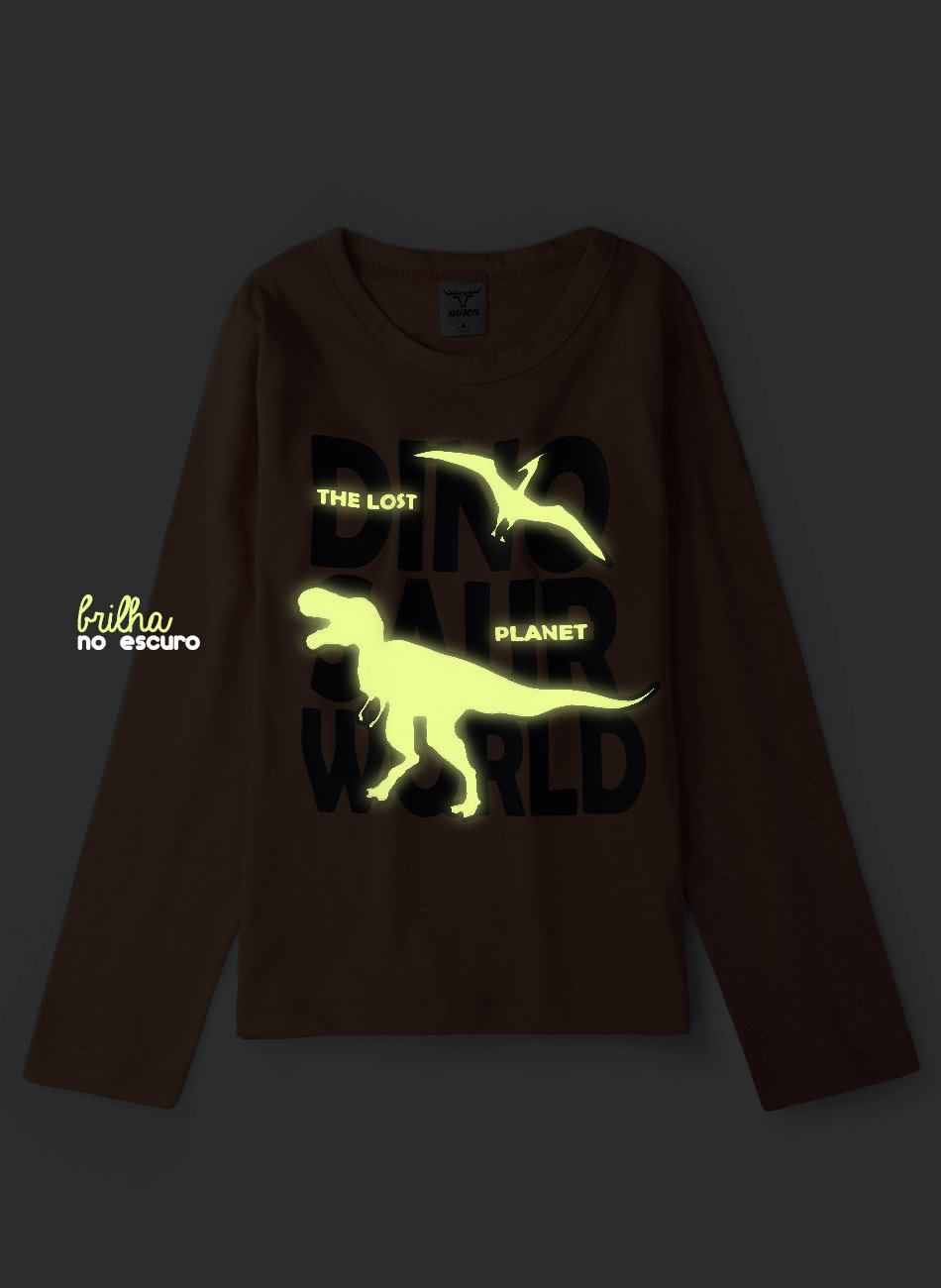 Conjunto Infantil Menino Meia Estação Dinosaur Laranja 071 - Keki Boys