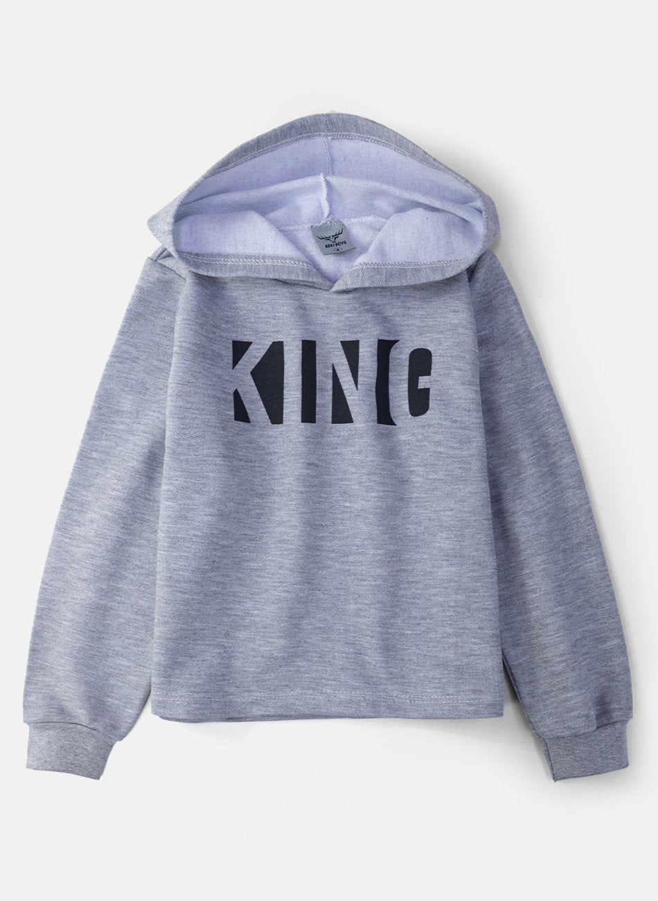 Conjunto Infantil Menino Moletom King Mescla 0693 - Keki Boys