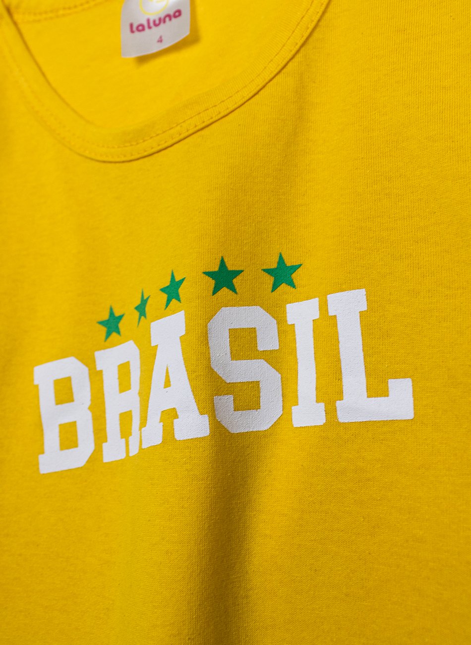 Conjunto Infantil Menina Copa do mundo Verde 466 - Laluna