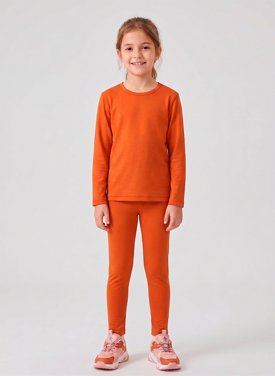 Conjunto Infantil Unissex Térmico Laranja 0203 - Laluna