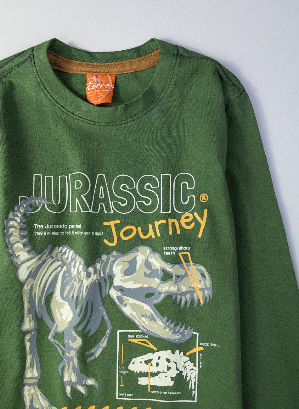 Conjunto Infantil Menino Meia Estação Jurassic Verde 0708 - Torrox