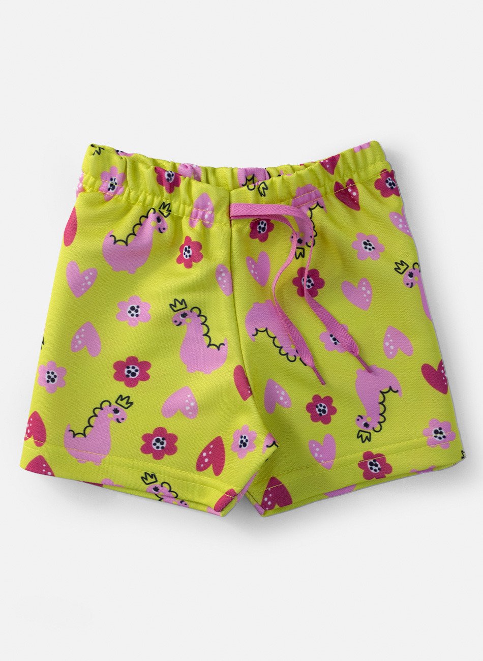 Conjunto Infantil Menina Dino Girl Branco 0717 - Laluna